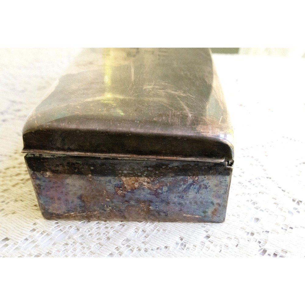 Poole Silver Co Vintage Silver Plated Cigarette Box Military Trophy 1950s - Picture 7 of 8